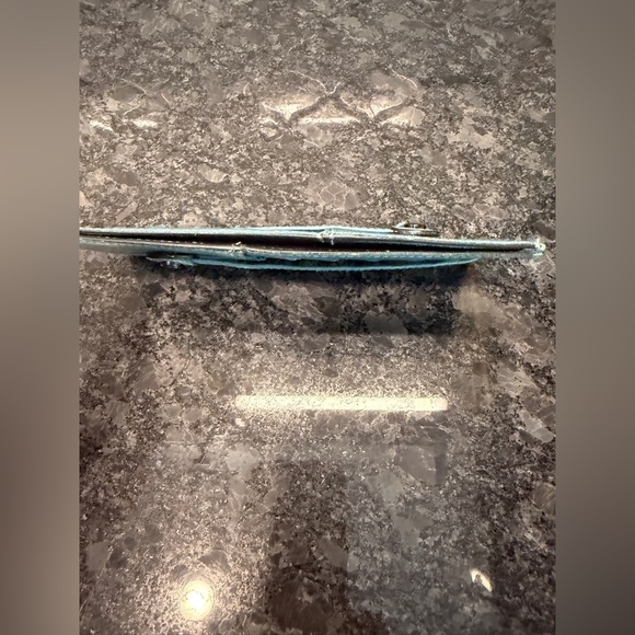 Abas leather slim double sided card holder /bill holder - snap closure - Picture 4 of 6